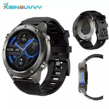 Смарт-часы Rainbuvvy DM56 GPS, водонепроницаемость 5ATM, 170+ спортивных режимов, 1,43-дюймовый AMOLED HD-дисплей, сенсорный экран BLE 5.3, поддержка компаса AGPS чёрный