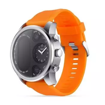 Смарт-часы с двойным временем водонепроницаемости IP67 монитор сердечного ритма Bluetooth трекер активности умные часы спортивные IOS Android синий