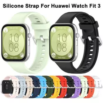 Смарт-часы, сменный силиконовый ремешок, мягкий браслет для часов Huawei Watch Fit 3
