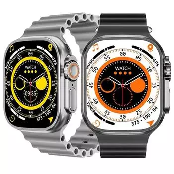 Смарт-часы Ultra 8 для мужчин и женщин с беспроводной зарядкой, спортивные умные часы, Bluetooth-звонки, пульс, водонепроницаемые для IOS, Android-телефона