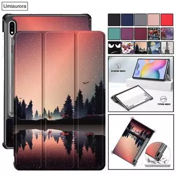 Смарт-чехол-раскладушка для планшета Samsung Galaxy Tab S7 Plus 12,4 SM-T970 T975 для Samsung S7 11 дюймов SM T870 T875, складной чехол-подставка Tab S7 11 inch T870 светло-зеленый