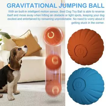 Smart Dog Toy Ball Electronic Interactive Pet Toy Moving Ball USB Automatic Moving Bouncing Ball Toys for Puppy Cats Toys