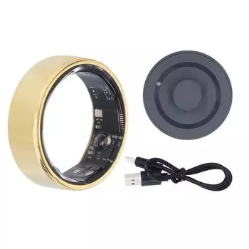 Smart Health Ring Sleep Tracking Body Temperature Monitoring Step Counting with Charging Base Inner Type 11