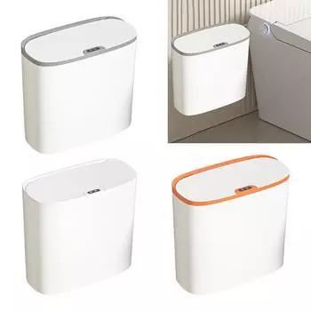 Smart Induction Trash Bin Automatic Slim Garbage Can Intelligent Trash Bin for Bathroom Living Room Laundry Kitchen белый