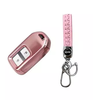 Smart Key Cover for the 2024 Honda Key Key New SUV WRV Custom Part WR-V (5BA-DG5), Case, Cover, Accessory, Vehicle-Specific Design, (Pink)