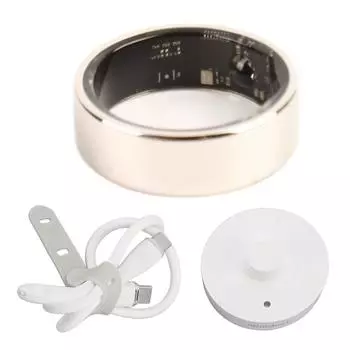 Смарт-кольцо, носимое устройство для подсчета шагов, водонепроницаемое, IPX8, отслеживающее сон, смарт-кольцо с зарядной базой 7