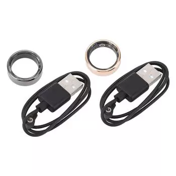 Смарт-кольцо размера 8 Bluetooth 5.1 IP68 водонепроницаемое фитнес-трекер с мониторингом сна кольцо для здоровья Black