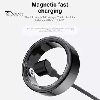 Смарт-кольцо с фитнес-трекером, сверхлегкое водонепроницаемое кольцо с несколькими спортивными режимами, Bluetooth-совместимый пульсометр, умный браслет Black 8