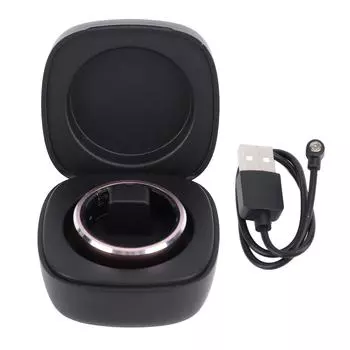 Смарт-кольцо с зарядным чехлом Roseate IP68 Водонепроницаемый Bluetooth 5.1 Шагомер Легкий Смарт 8