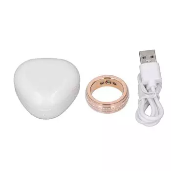 Смарт-кольцо, шагомер, Bluetooth, носимое устройство, автоматическое обнаружение, многофункциональное интеллектуальное кольцо [Inner Diameter 0.8in] золотой