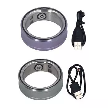 Смарт-кольцо слежения за сном IP68 водонепроницаемый мониторинг упражнений магнитная зарядка носимый фитнес-трекер Purple #20