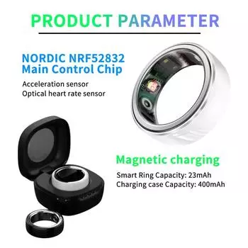 Смарт-кольцо Смарт-кольцо Мультиспортивный режим Запись Трекер здоровья, Фитнес Сон Частота сердечных сокращений Smart XL чёрный