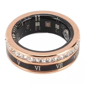 Смарт-кольцо со стразами IP68 водонепроницаемое спортивное отслеживание подсчет шагов BT смарт-кольцо с зарядкой Size 8