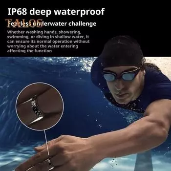 Смарт-кольцо со светодиодным экраном Водонепроницаемое кольцо для отслеживания здоровья Пеший туризм Бег Велоспорт Калории Пробег Пульс Трекер сна Удаленное управление камерой US 9 серебряный