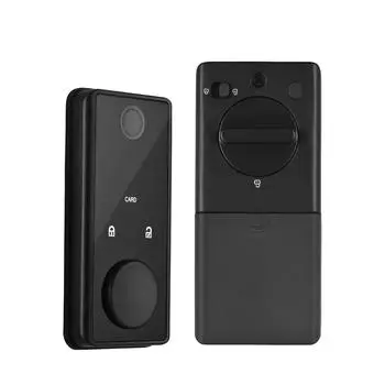 Smart Lock BT Keyless Entry Дверной замок TY APP Отпечаток пальца Пароль RFID Карта Механический ключ 5 чёрный