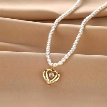 Smart Love Pearl Necklace Women S High Value Versatile Trend