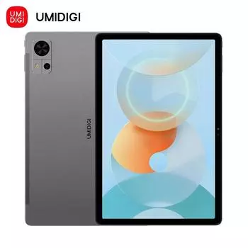 UMIDIGI G5 Tab Смарт-планшет Unisoc T606 Android 13 10.1 HD 8 ГБ(4 ГБ расширенной оперативной памяти) 128 ГБ ПЗУ 6000 мАч Мега батарея AI Face Unlock Стерео Двойные динамики 4GB + 128GB серый