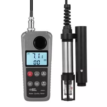 SMART SENSOR 6-в-1 Цифровой тестер растворенного кислорода Детектор качества воды Значение pH Температура чёрный