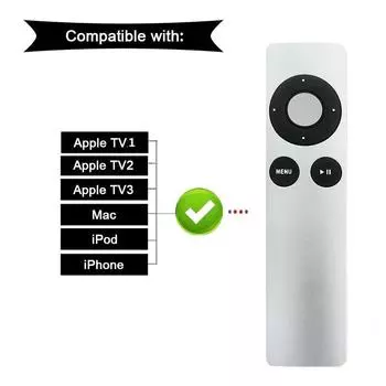 Смарт-сменный пульт дистанционного управления для Apple TV, мини-пульт дистанционного управления для телевизора, легко брать, серебристый серебряный