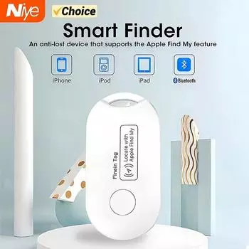 Смарт-тег, глобальный локатор, мини-GPS-трекер, работает с iOS, Find My APP, анти-потерянный локатор для ключей, бумажника, автомобиля, багажа для домашних животных белый