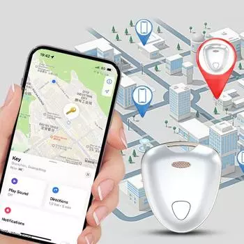 Смарт-трекер Тег IPX6 Водонепроницаемый Bluetooth-совместимый искатель ключей Сменная батарея Поиск предметов для ключей Кошельков Багажа Домашних животных чёрный