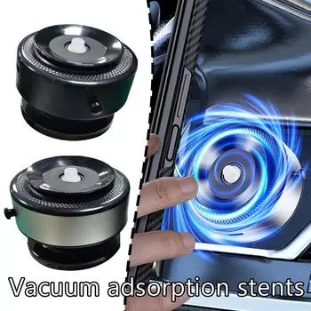 Умный универсальный вакуумный держатель для телефона с присоской, адсорбционный держатель для мобильного телефона, автомобильная прочная магнитная подставка с неограниченной регулировкой угла чёрный