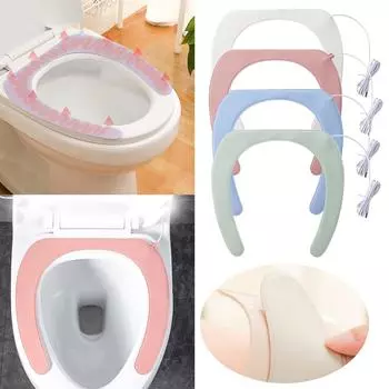 Smart USB Heated Warmer Toilet Seat Cover Pad Constant Temperature Heating Toilet Seat Covers Cushion Universal Self Adhesive синий