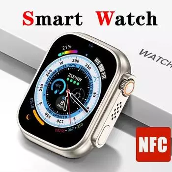 Smart Watch 10 Ultra Answer Call Watch 2,2-дюймовый HD-экран GPS NFC Водонепроницаемые мужские и женские 49 мм Smartwatch Спортивные фитнес-часы BT 10 ultra чёрный