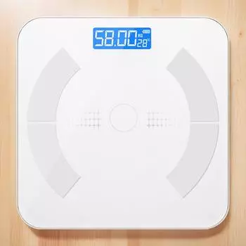 Smart WeightScale Bluetooth-совместимые беспроводные весы для измерения жира в организме, индекса массы тела, базового показателя массы тела, мышечной массы, цифровых весов для ванной комнаты чёрный