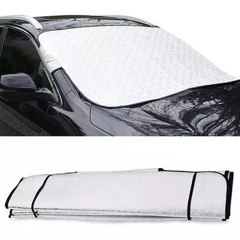 Smart Windshield Cover Anti Shade Frost Ice Snow Protector UV Protection Anti Snow Frost Ice Shield Dust Protector серебряный