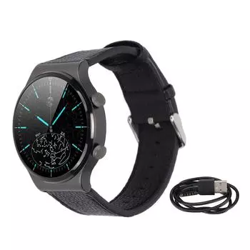 Смартфон часы G51 интеллектуальный Bluetooth фитнес-трекер активности монитор здоровья с кожаным корпусом