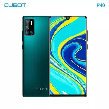Смартфон Cubot P40 NFC, 4/128 Гб, с безрамочным экраном 4GB+128GB чёрный