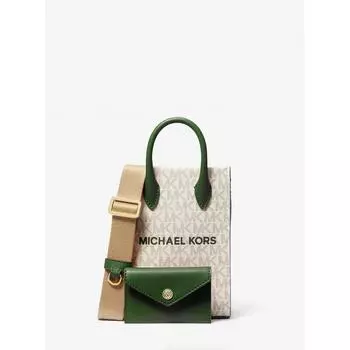 СМАРТФОН MICHAEL KORS MIRELLA CROSSBODY EXTRA SMALL MK SIGNATURE 35S4G7ZC1B5669 FERN GREEN MULTI