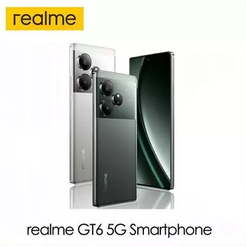 Смартфон Realme GT 6 5G Snapdragon 8s Gen 3, 5500 мАч, 120 Вт, аккумулятор 6,78, 120 Гц, 6000 нит, дисплей NFC