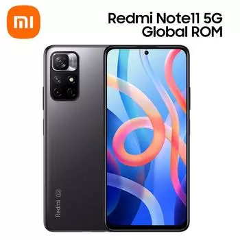 Смартфон Xiaomi Redmi Note 11, 5G, глобальный размер ПЗУ, восьмиядерный процессор, дисплей 6,6 дюйма, 33 Вт, быстрая зарядка, задняя камера 50 МП