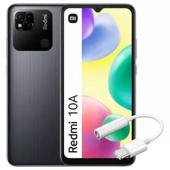 Смартфон Xiaomi Xiaomi Redmi 10A Серый 6,53 дюйма, 64 ГБ, 1 ТБ, восьмиядерный процессор, 3 ГБ ОЗУ