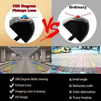 SMARTOUR 180 degree AHD Car Camera FishEye Lens Starlight Night Vision HD Vehicle Rear View Camera Full HD 4 Pin Parking Camera