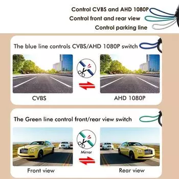 SMARTOUR 4K 180 degree Silver fisheye lens Car Rear View Camera HD Night Vision Reverse AHD 1080P Fisheye Vehicle Parking Camera