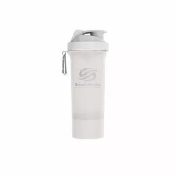 SmartShake Slim NEON WHITE 500мл Протеиновый шейкер Многофункциональный белый