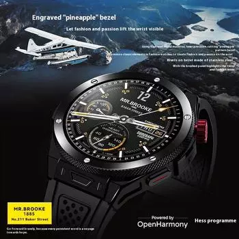 Smartwatch IP68 1,43-дюймовые смарт-часы с открытым исходным кодом для Huawei Hongmeng OS многофункциональные смарт-часы Hisilicon Solution 50 метров водонепроницаемость