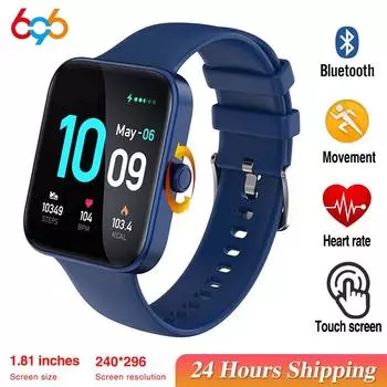 Smartwatch Men 1.81 Inch Hd Screen Blue Tooth Call Sleep Heart Rate Monitor 100+ Sport Models Smart Watch Women Voice Assistant