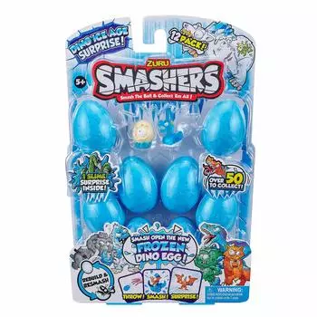 Smashers Dino Ice Age 12 шт. в упаковке Smash Egg ZURU синего цвета (7458-С001)