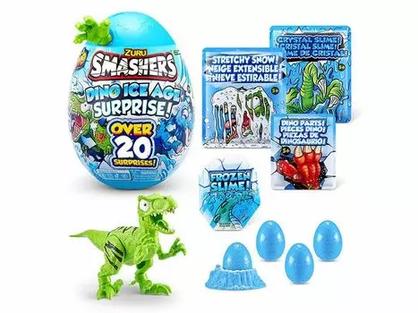 Smashers Dino Ice Age Rapto Surprise Egg Dinosaur Sand Slime Figure Toy Dino Ice Age Rapto Surprise Egg [Предмет]