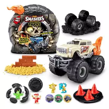 Smashers Monster Truck Surprise ZURU Boys с 25 сюрпризами Коллекционный Monster Truck Surprise Smash Slime Sand Compound Discovery (Грузовик-череп)