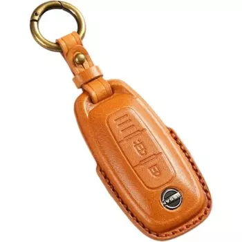 [smasol] New X-Trail T33 Series Key Cover Genuine Leather Nissan Sakura Smart Key Case Nissan Ariya Kicks e-power 2024 Latest Key Case (3D Luxury Genu