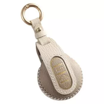 smasol Совместимый MINI Ключ Натуральная Кожа Чехол для Ключа для Mini F Серии Cooper и Кастомный Полный Тип D Темно-Бежевый Кейс, (F60, F56, F55, F54), Купер, С,