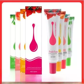 Смазка для тела Fruity Love 50 мл - жидкость для орального секса с фруктовым вкусом для взрослых Jiujing human body lubricant 8g