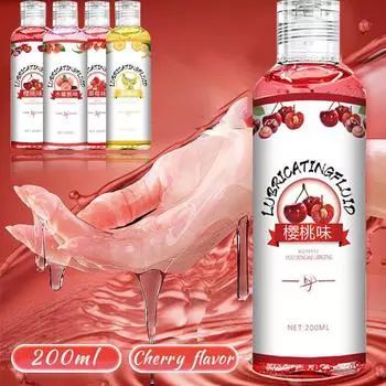 Смазка с фруктовым вкусом 200 мл, интимная смазка, 4 фруктовых вкуса. Интимная смазка для мужчин, женщин и пар. banana flavor 200ml
