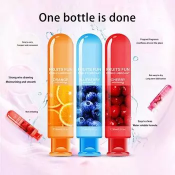 Смазочный мини-смазка для секса на водной основе со вкусом вишни и персика 80 мл Green Orange