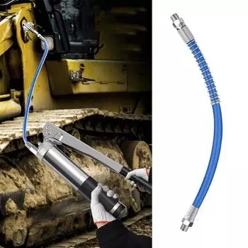 Смазочный пистолет-муфта Strong Lockon GreasesGun Couplers 10000PSI Быстроразъемная смазочная муфта с пружинным шлангом 30 см/12 дюймов single